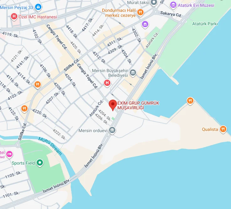 EXİM GRUP Gümrük Müşavirliği Konum Haritası